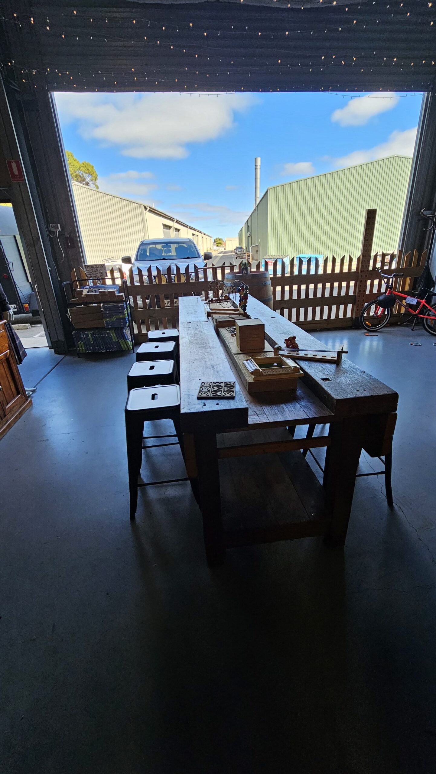Outdoor seating area at Chop It Victor Harbor